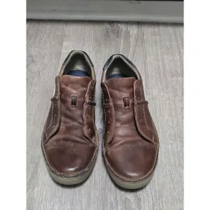 Collection by Clarks Men's Brown Leather‎ Lace Up Casual Sneaker Size 9.5M