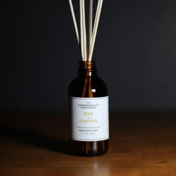 Commonwealth Provisions Pine and Leather Reed Diffuser