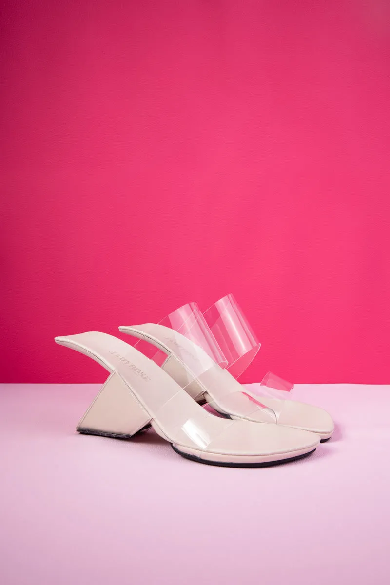 Confidential Business Leather Sandal - Taupe