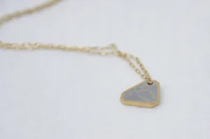 Contemporary Flat Diamond Shape Pendant