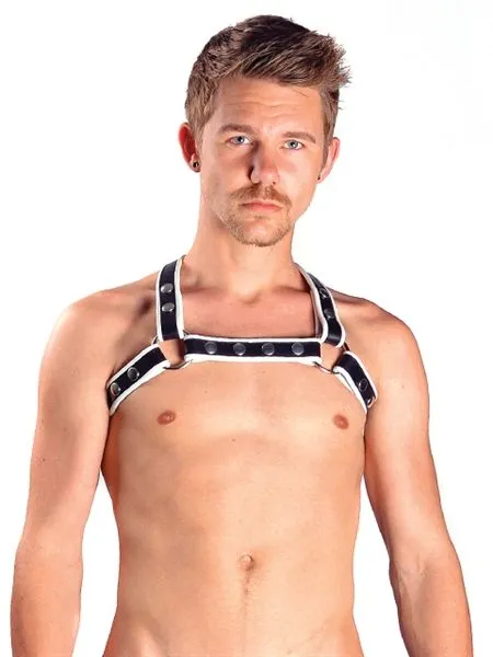 Contrast Trim Leather X-Back Harness
