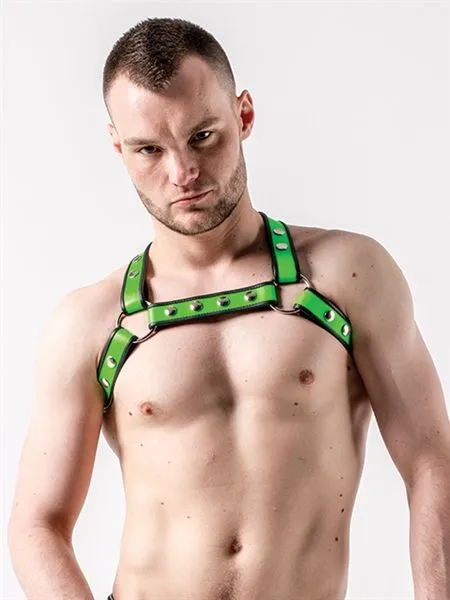 Contrast Trim Leather X-Back Harness