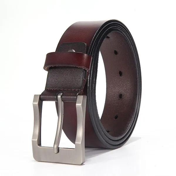 Cow leather belt  male genuine leather strap fancy men vintage belt