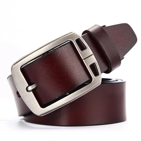 Cow leather belt  male genuine leather strap fancy men vintage belt