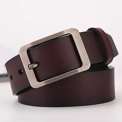 Cow leather belt  male genuine leather strap fancy men vintage belt