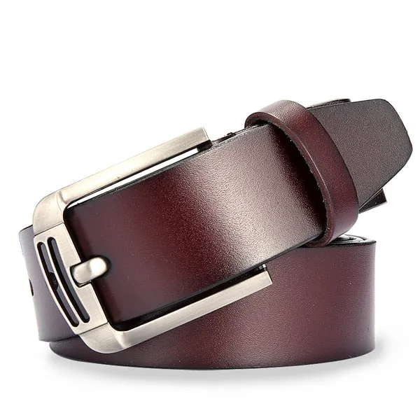 Cow leather belt  male genuine leather strap fancy men vintage belt