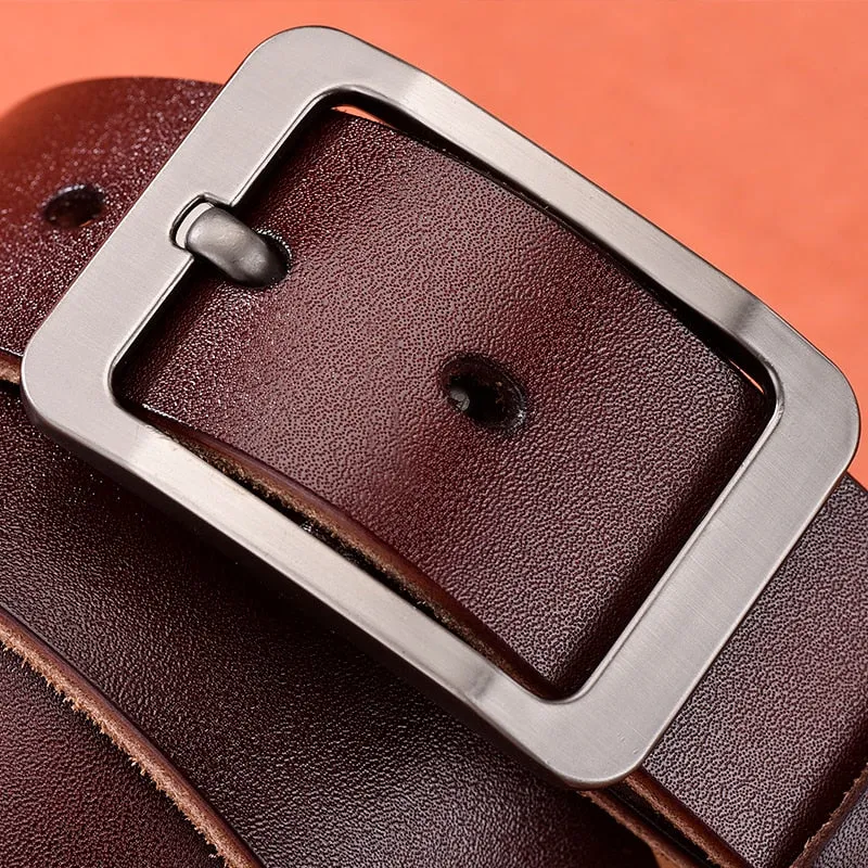 Cow leather belt  male genuine leather strap fancy men vintage belt