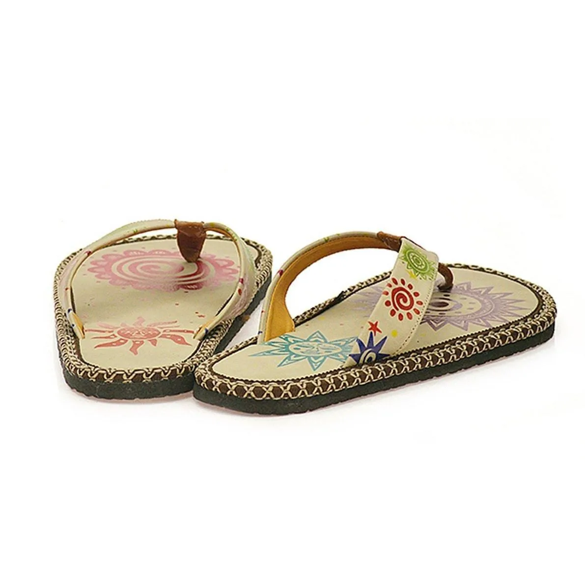 Cream Sun Flip-Flop CAL403
