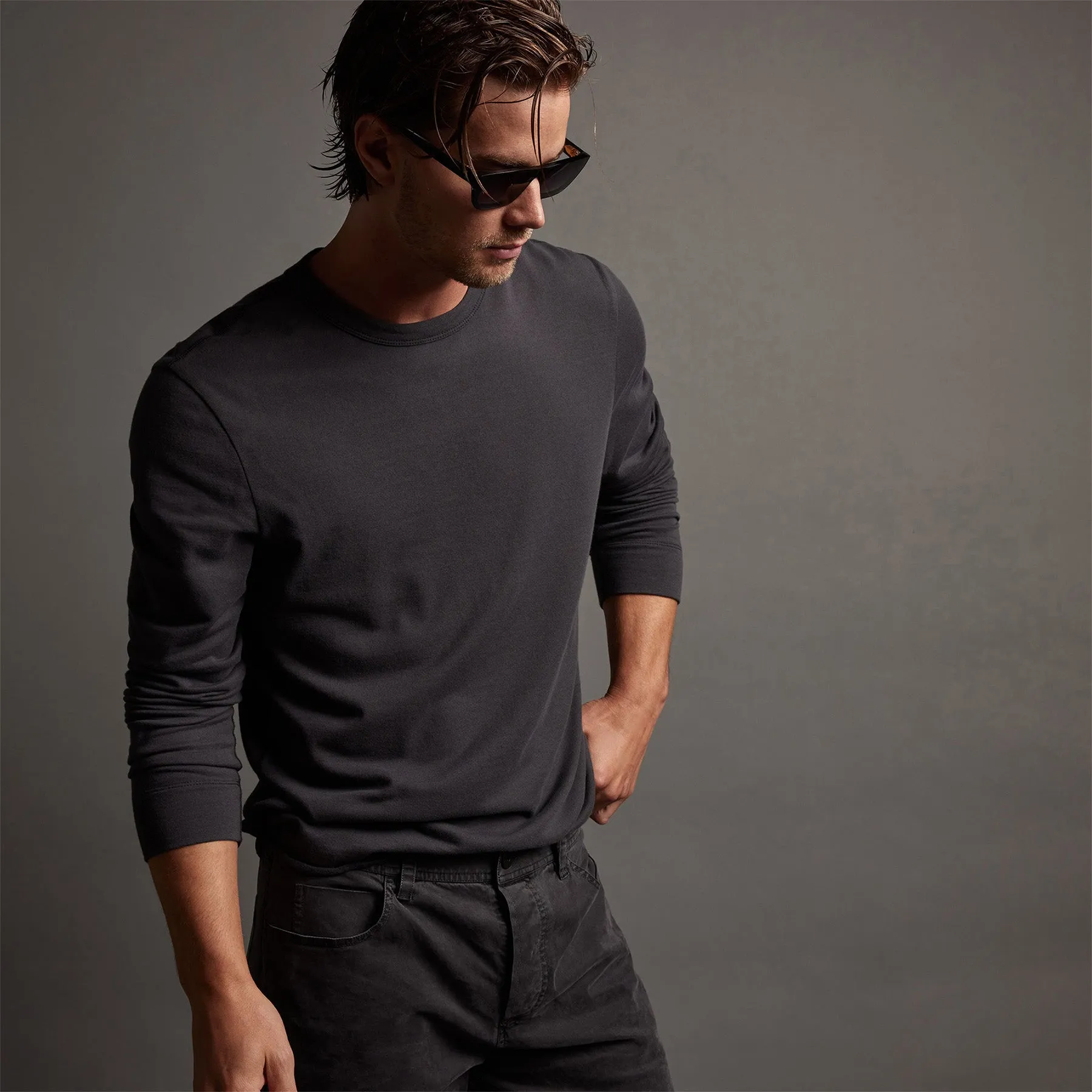 Crisp Cotton Terry Pullover - Magma