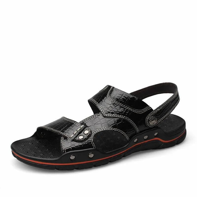 Crocodile Pattern Summer Beach Sandals Up To Size 13.5