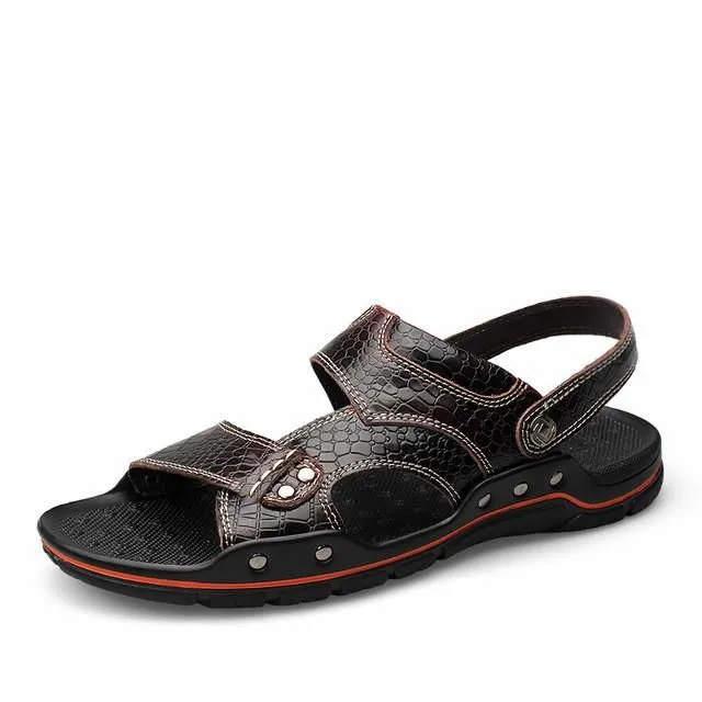 Crocodile Pattern Summer Beach Sandals Up To Size 13.5