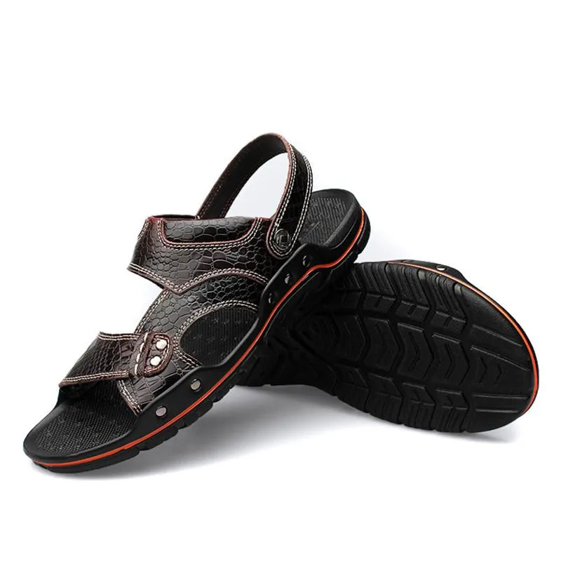 Crocodile Pattern Summer Beach Sandals Up To Size 13.5
