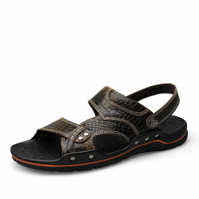 Crocodile Pattern Summer Beach Sandals Up To Size 13.5