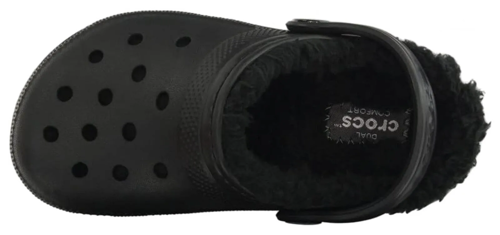 Crocs Kids Unisex Classic Lined Slippers Clog 203506-060 Black / Black 9T