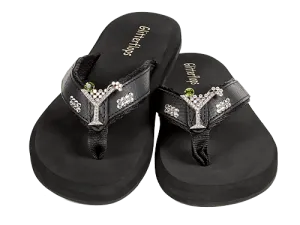 Crystal and Comfort - Martini Flip Flops