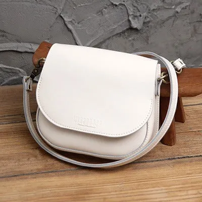 Cute Black LEATHER Flip Side Bag Handmade WOMEN Saddle Phone Crossbody BAG Purse FOR WOMEN
