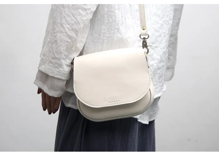 Cute Black LEATHER Flip Side Bag Handmade WOMEN Saddle Phone Crossbody BAG Purse FOR WOMEN