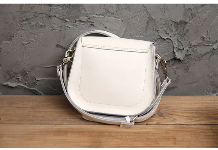 Cute Black LEATHER Flip Side Bag Handmade WOMEN Saddle Phone Crossbody BAG Purse FOR WOMEN