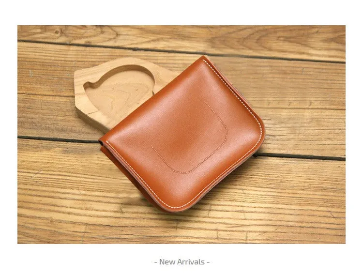 Cute Green LEATHER Flip Side Bag Handmade WOMEN Phone Crossbody BAG Purse FOR WOMEN