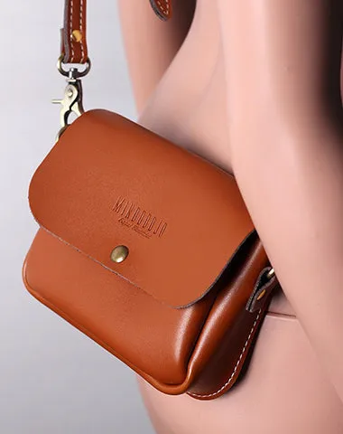 Cute Green LEATHER Flip Side Bag Handmade WOMEN Phone Crossbody BAG Purse FOR WOMEN