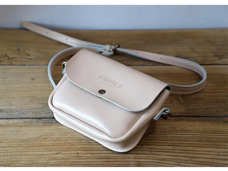Cute Green LEATHER Flip Side Bag Handmade WOMEN Phone Crossbody BAG Purse FOR WOMEN