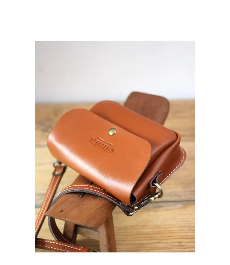 Cute Green LEATHER Flip Side Bag Handmade WOMEN Phone Crossbody BAG Purse FOR WOMEN