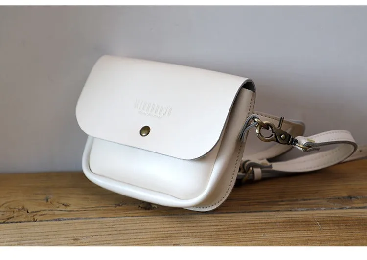 Cute Green LEATHER Flip Side Bag Handmade WOMEN Phone Crossbody BAG Purse FOR WOMEN