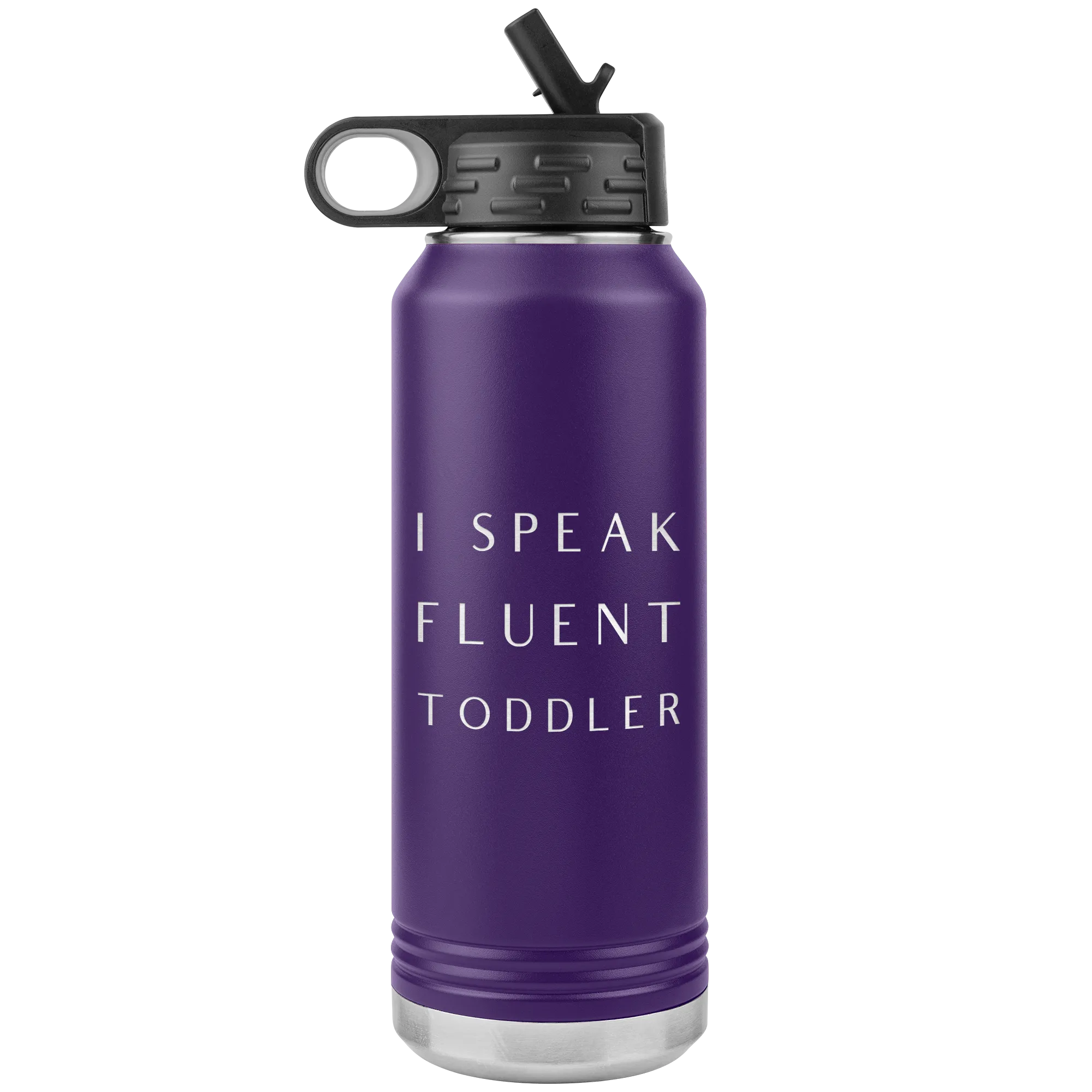 Daycare Provider Gift I Speak Fluent Toddler Water Bottle Daycare Teacher Mom Mother's Day Present Funny Preschool Insulated 32oz BPA Free