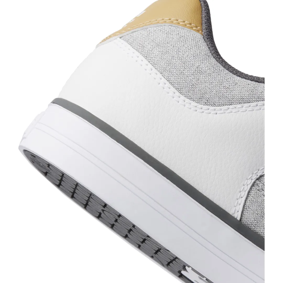 DC Men's Pure Skate Shoes - Grey/White/Grey