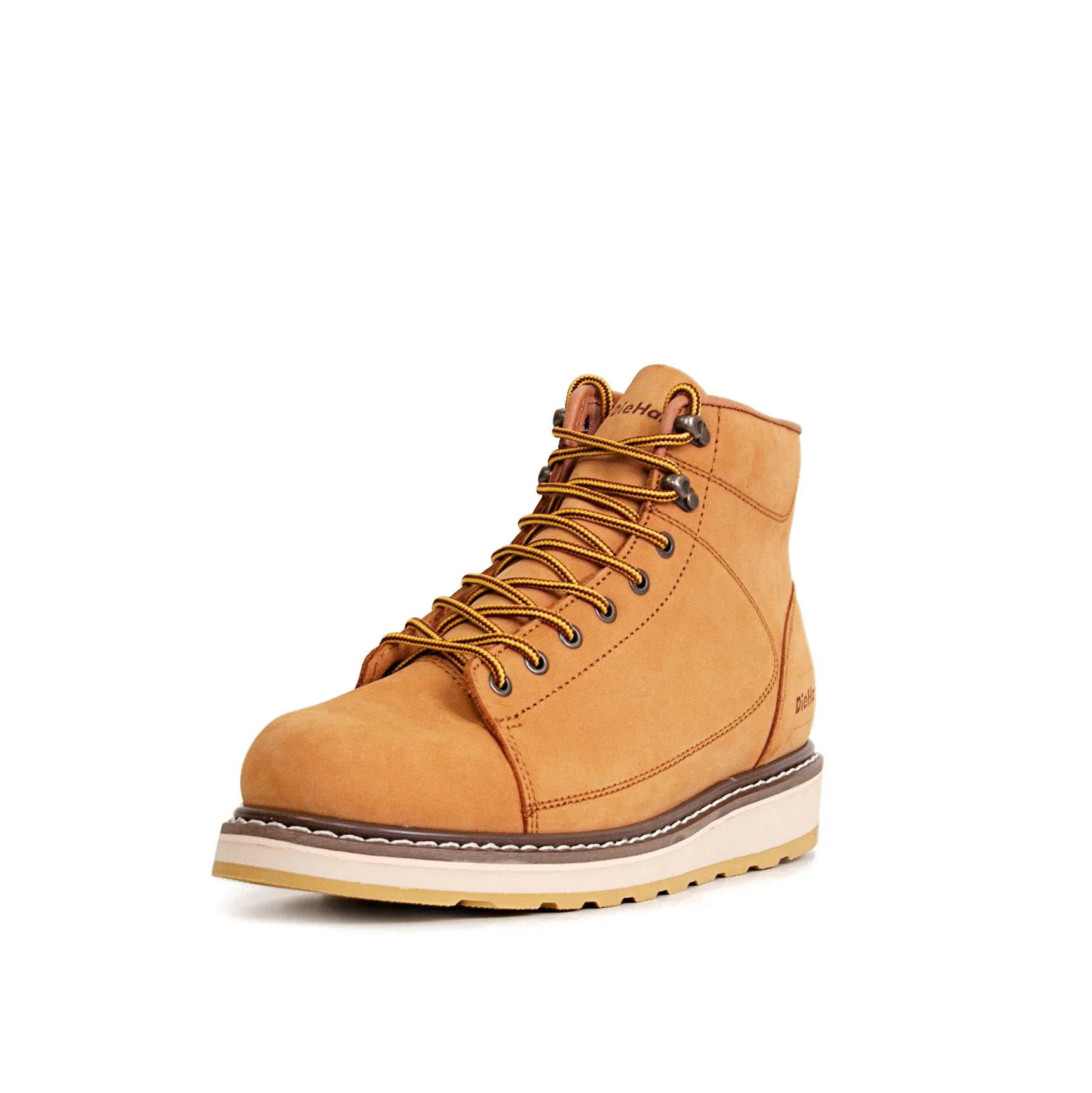 DIEHARD 84893 Men's Work Boots Wheat Nubuck Leather with Soft Toe Casual Shoes
