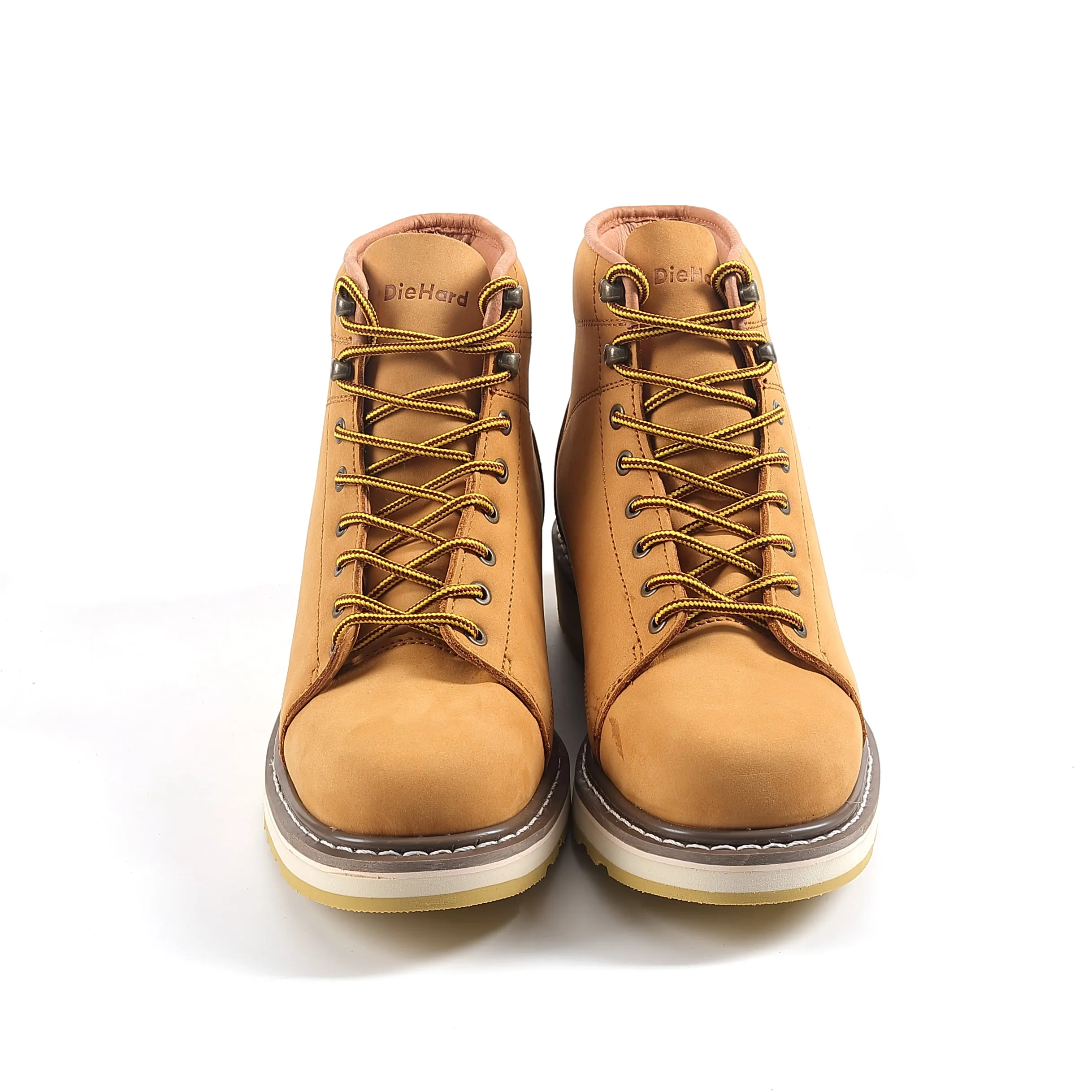 DIEHARD 84893 Men's Work Boots Wheat Nubuck Leather with Soft Toe Casual Shoes
