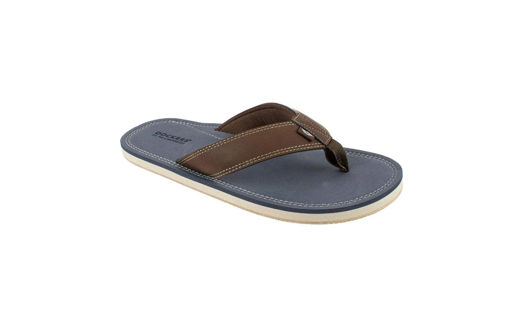 Dockers Men's Flip Flop Sandal ; Classic Comfort Footbed with Two-Tone Upper NAVY