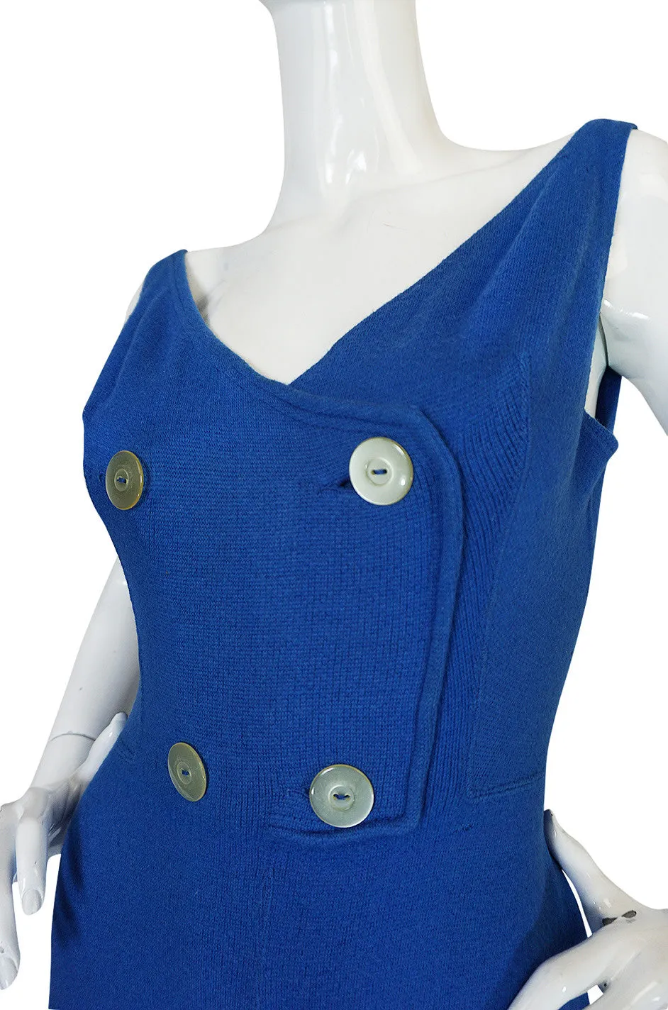 Documented 1953 Rudi Gernreich Blue Knit Bathing Suit