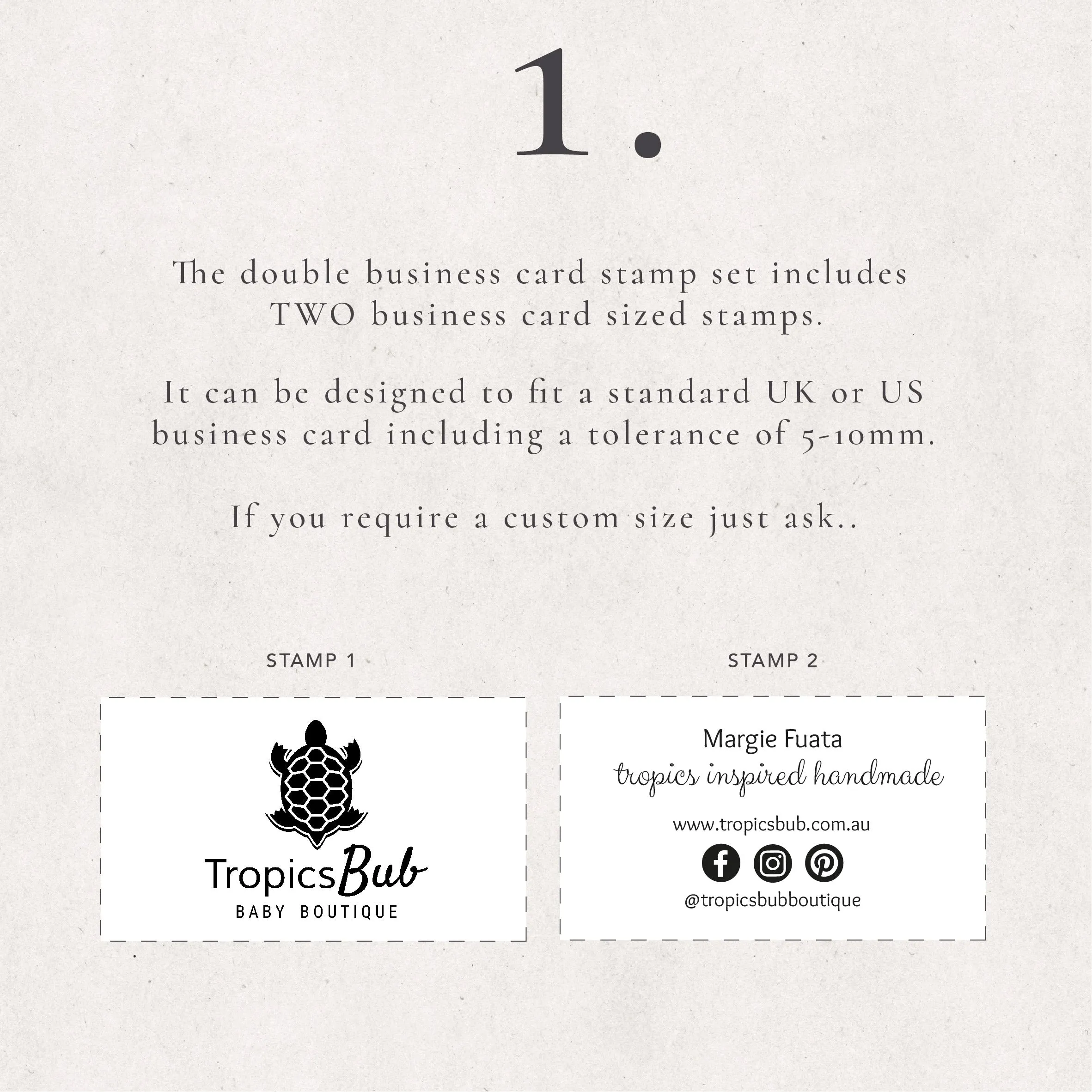 Double Business Card Stamp Set