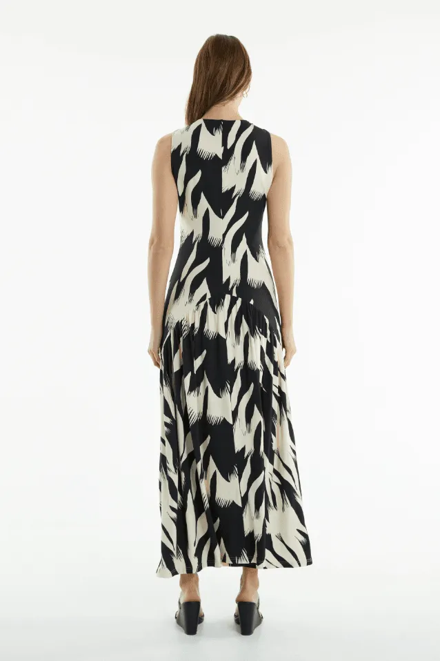 DRIFTER MAXI TANK DRESS | FEATHER PRINT