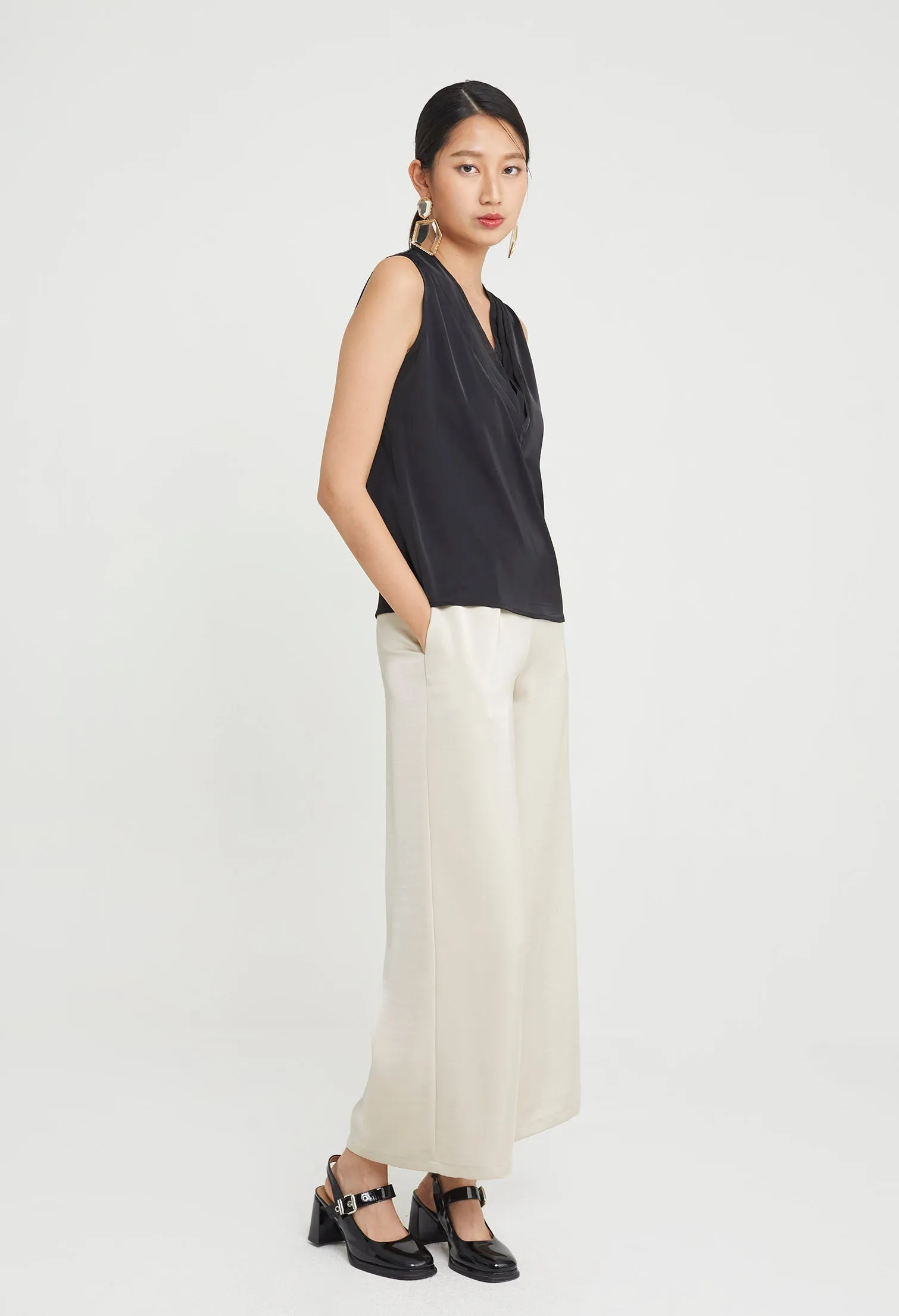 Duchess Satin Slip-On Top