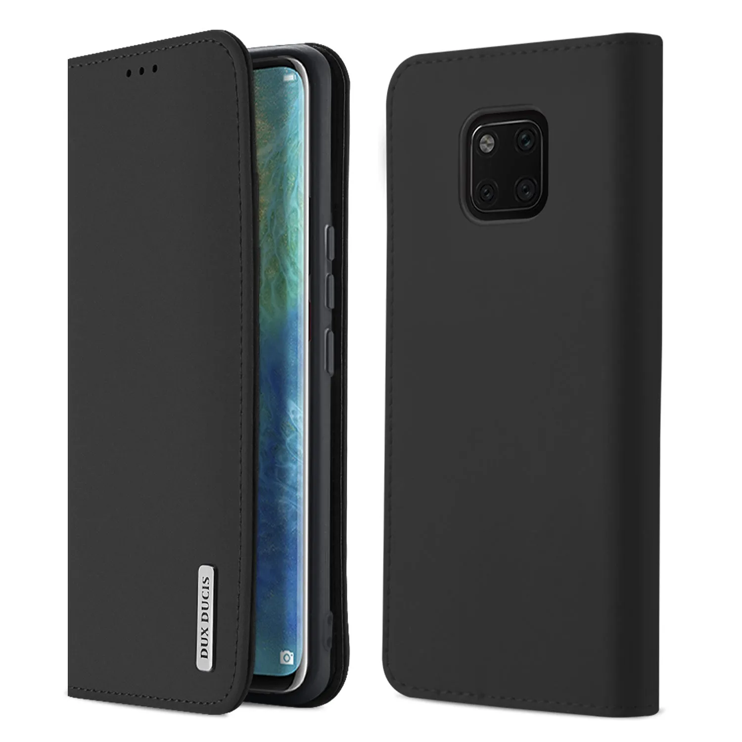 DUX DUCIS For Huawei MATE 20 pro Luxury Genuine Leather Magnetic Flip Cover Full Protective Case with Bracket Card Slot red_Huawei MATE 20 pro