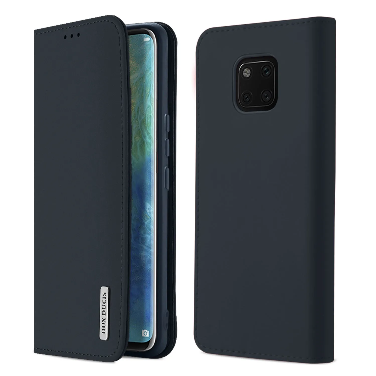 DUX DUCIS For Huawei MATE 20 pro Luxury Genuine Leather Magnetic Flip Cover Full Protective Case with Bracket Card Slot red_Huawei MATE 20 pro