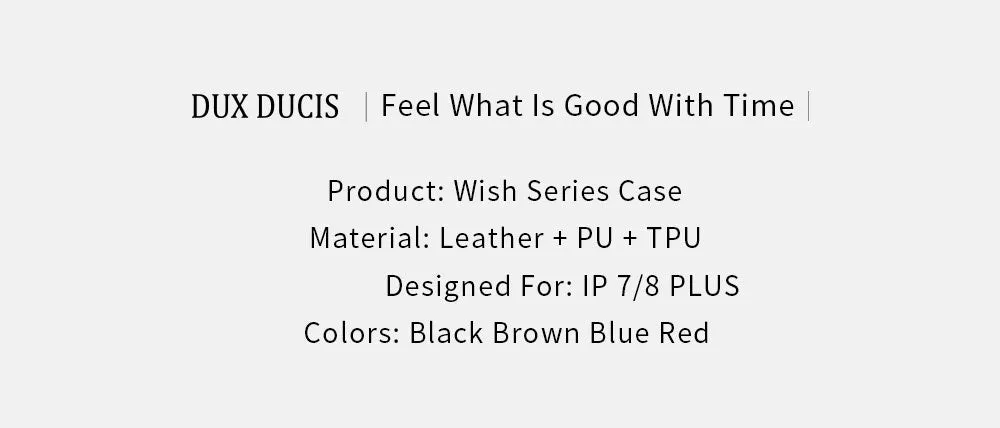 DUX DUCIS For iPhone 7 Plus/8Plus Luxury Genuine Leather Magnetic Flip Cover Full Protective Case with Bracket Card Slot red