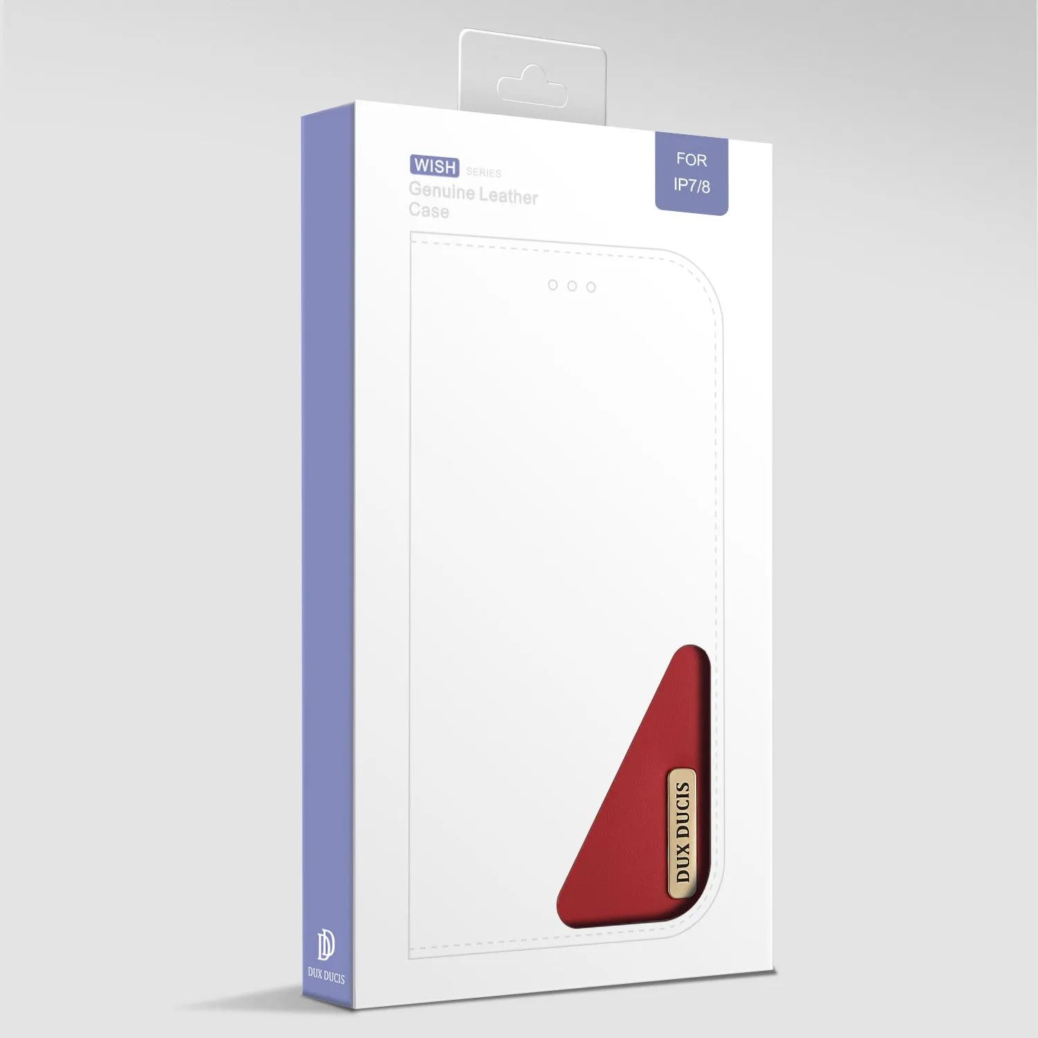 DUX DUCIS For iPhone 7/8 Luxury Genuine Leather Magnetic Flip Cover Full Protective Case with Bracket Card Slot red
