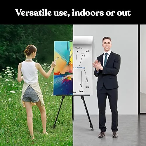 Easel Stand for Painting - Adjustable Height Painting Easel with Bag - Tabletop Art Easel for Painting Canvas Stand, Poster Stand & Wedding Signs Stand - Metal Tripod - 21x66 inches