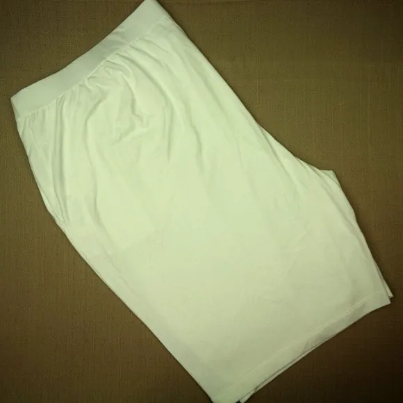 Eileen Fisher Pull On Walking Shorts Women's Size 3X Mid Rise White Knit NWT
