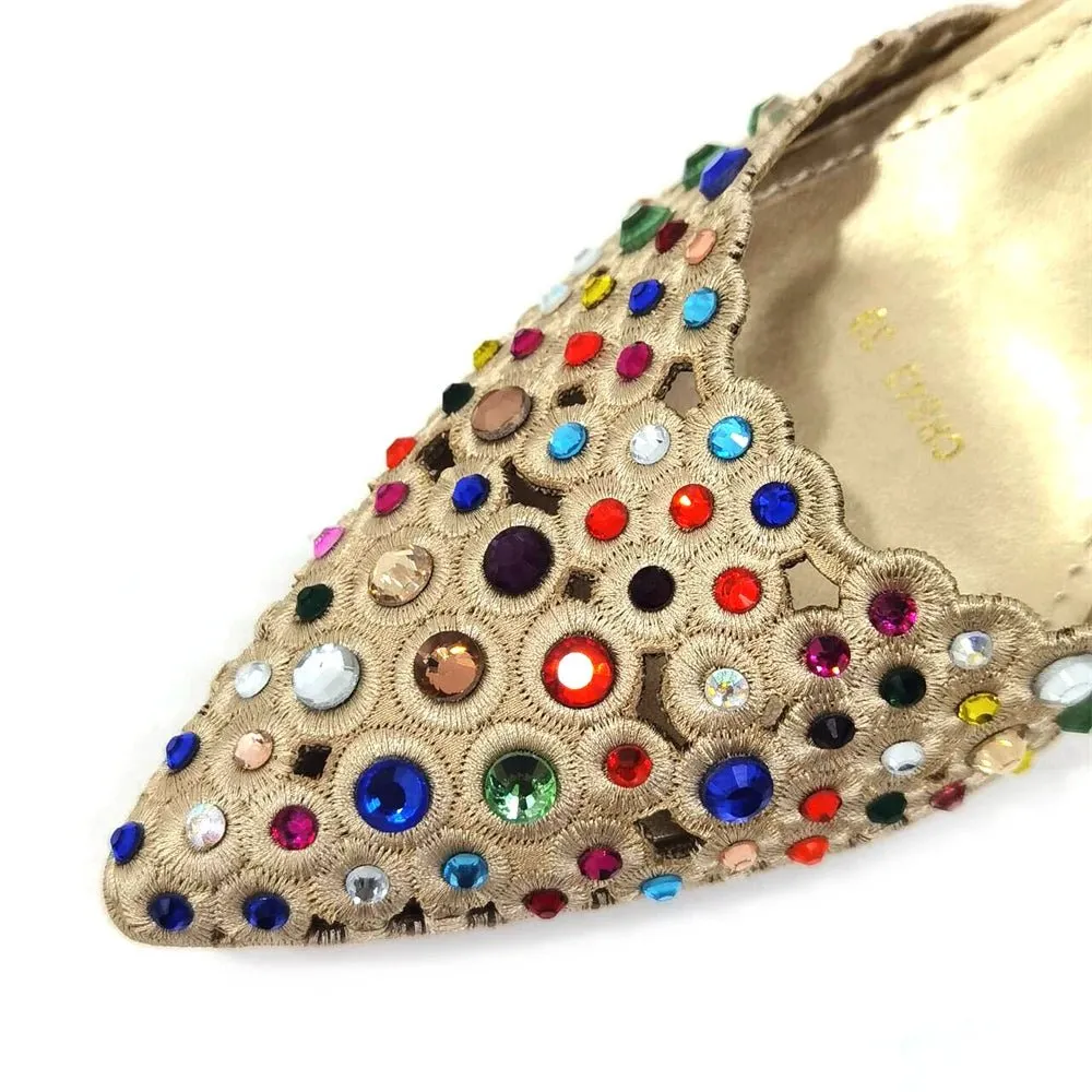 Elegant Party Shoes & Bag Set with Rhinestone Detailing