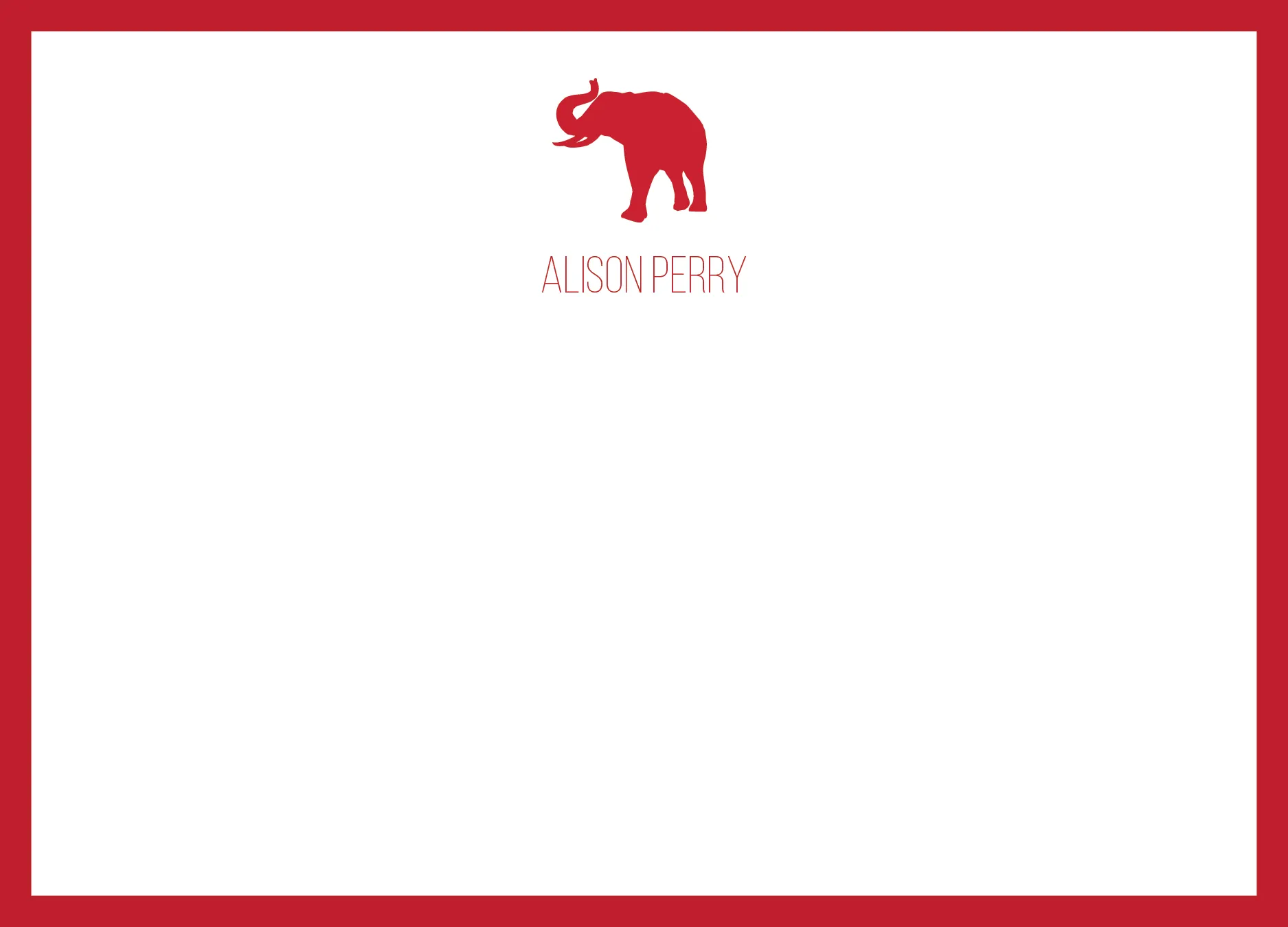Elephant Flat Note (with envelope liner)