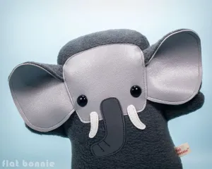 Elephant plush - Handmade Elephant stuffed animal doll - Flat Ephant