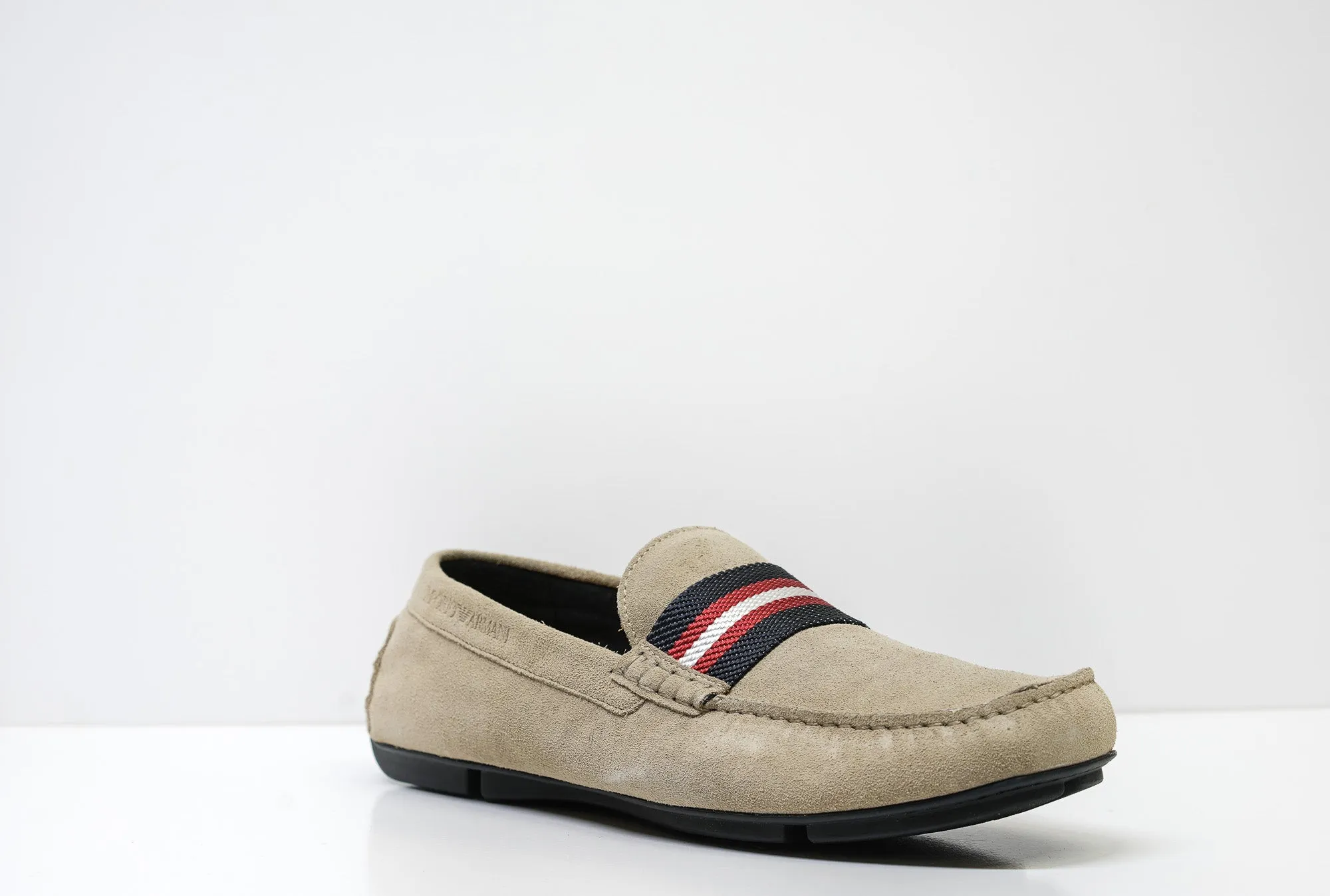 Emporio Armani Men's Sand Suede Driving Shoe X4B125 30% off