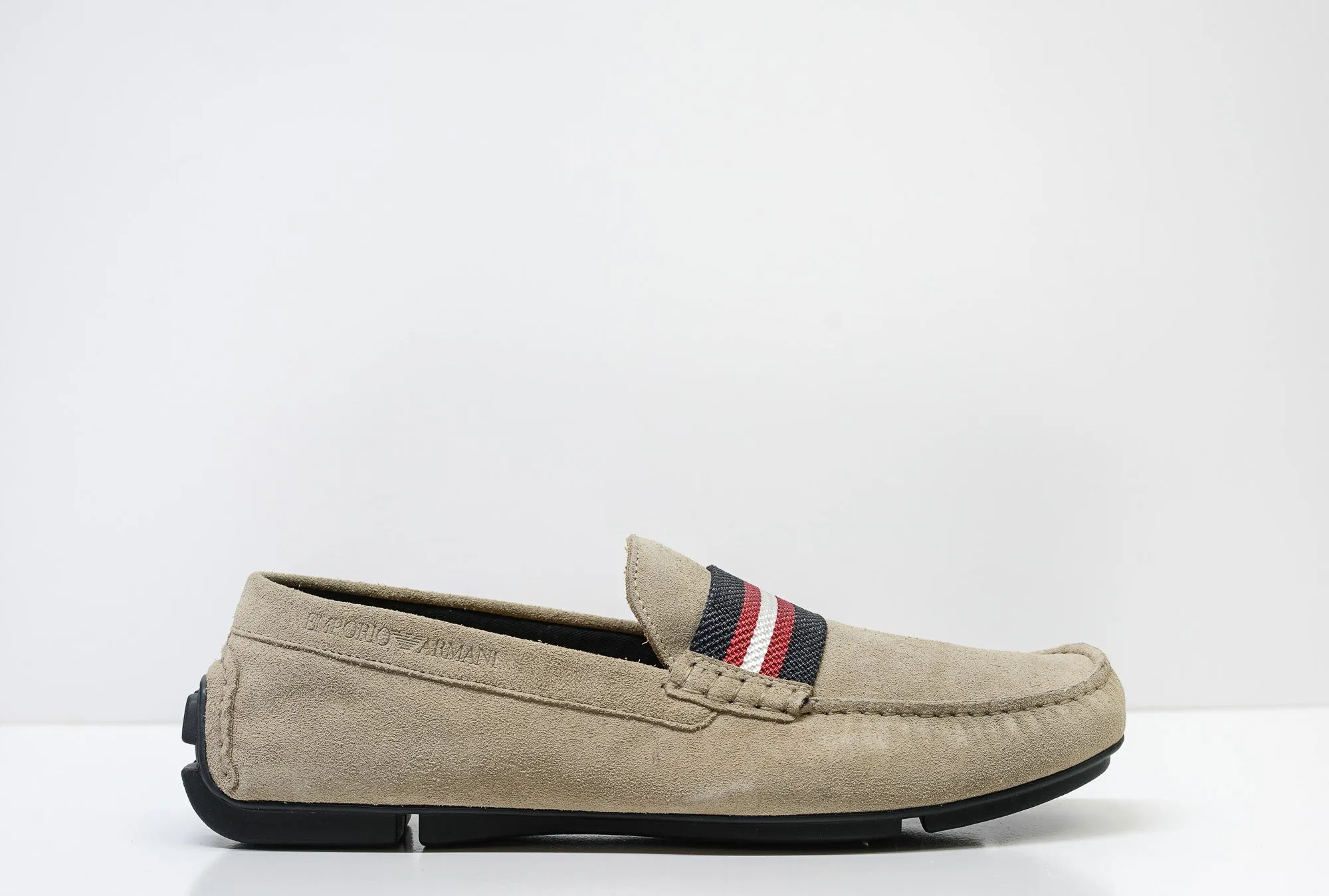 Emporio Armani Men's Sand Suede Driving Shoe X4B125 30% off