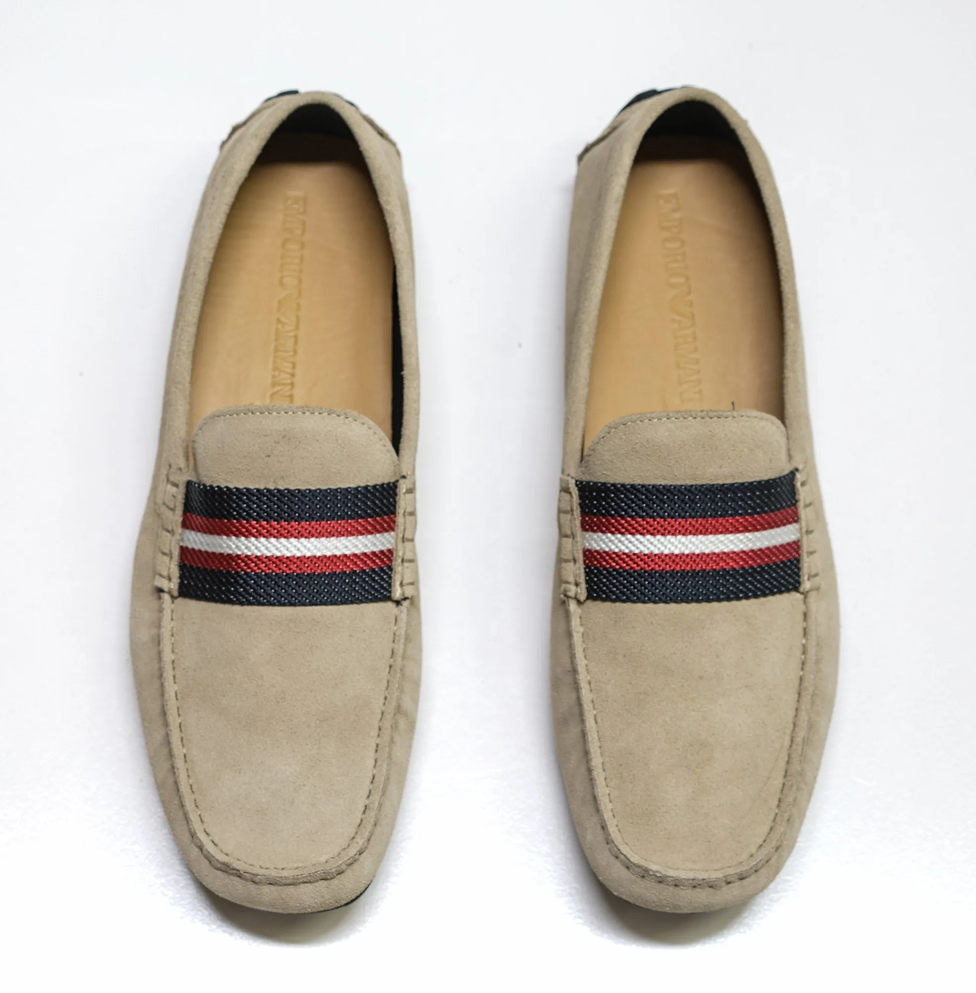 Emporio Armani Men's Sand Suede Driving Shoe X4B125 30% off