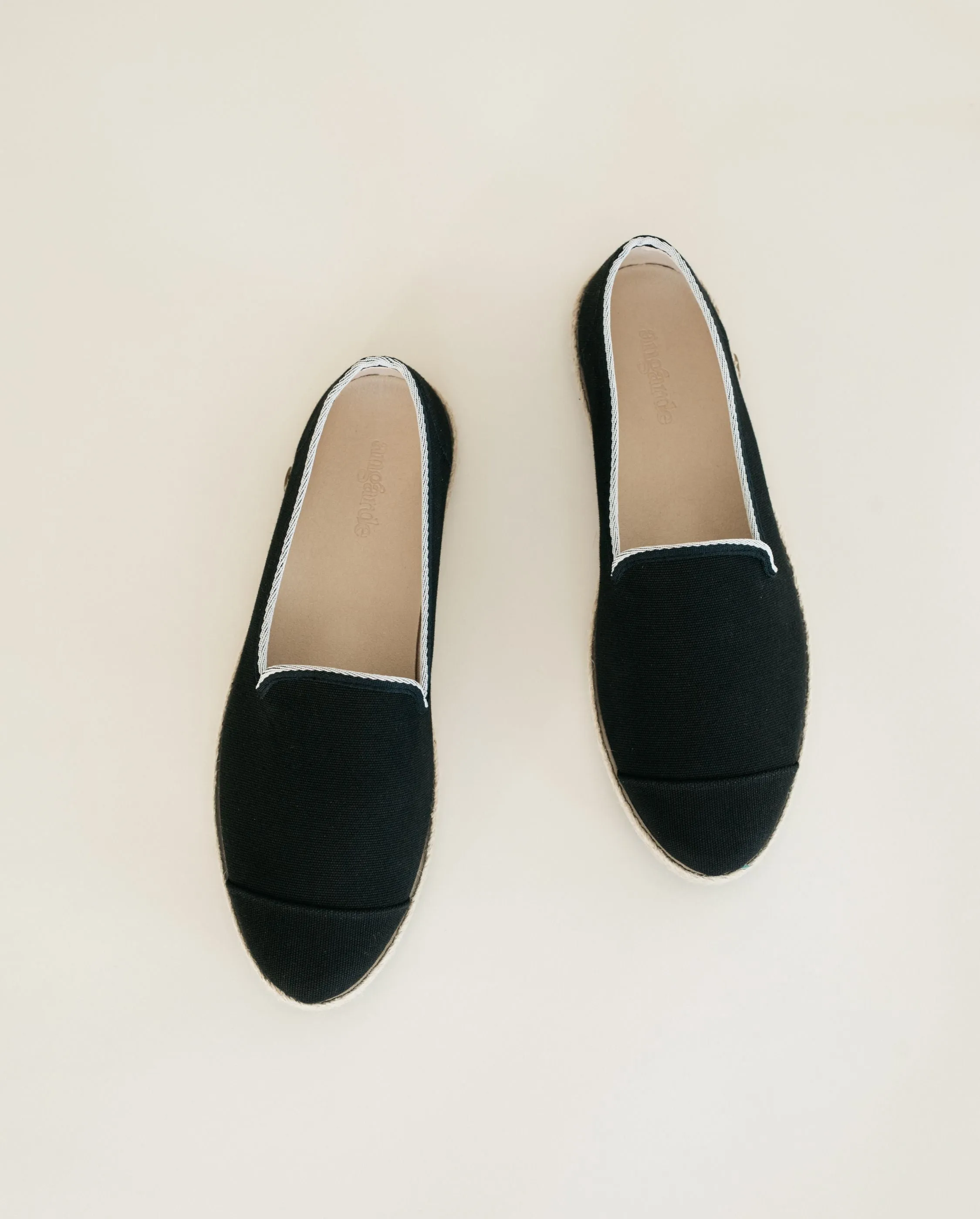 Espadrille homme coton, noir flag