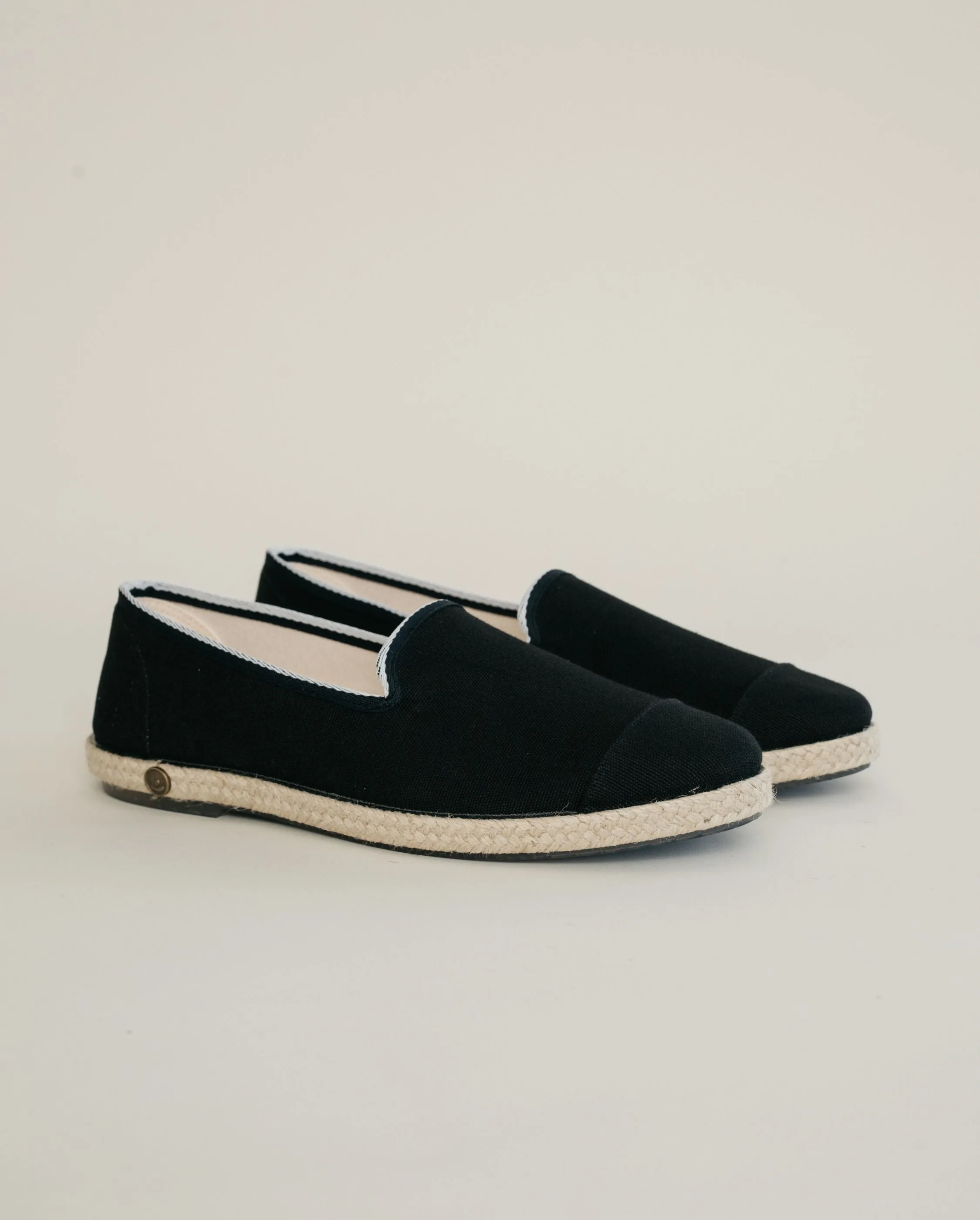 Espadrille homme coton, noir flag